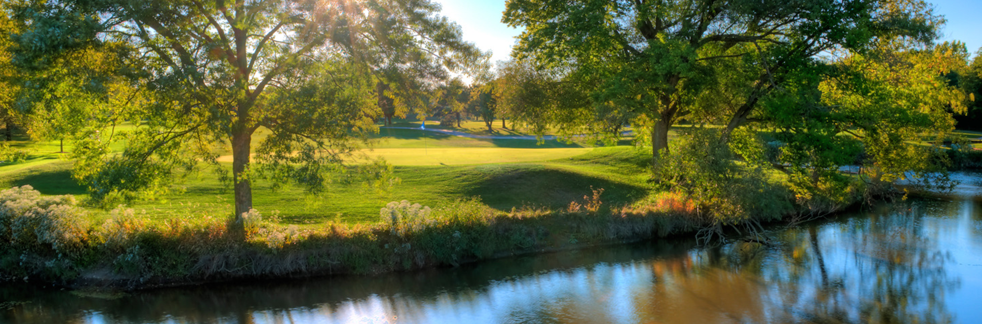 luminous view of golf course